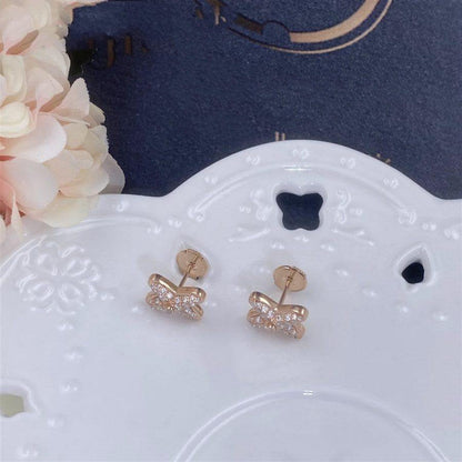 [Elite]JEUX DE PINK GOLD DIAMOND EARRINGS