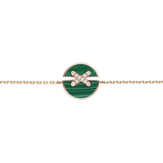 [Elite]JEUX DE BRACELET MALACHITE PINK GOLD DIAMONDS