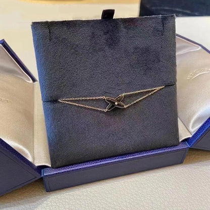 [Elite]JEUX BRACELET ONYX PINK GOLD 1 DIAMOND