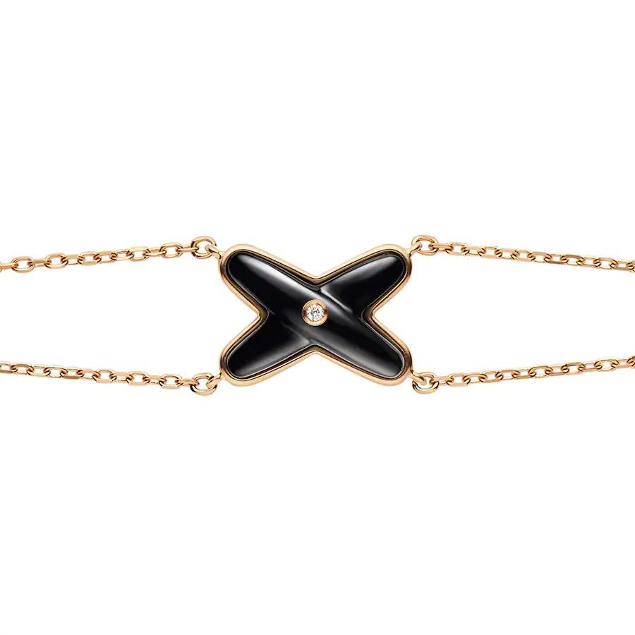 [Elite]JEUX BRACELET ONYX PINK GOLD 1 DIAMOND