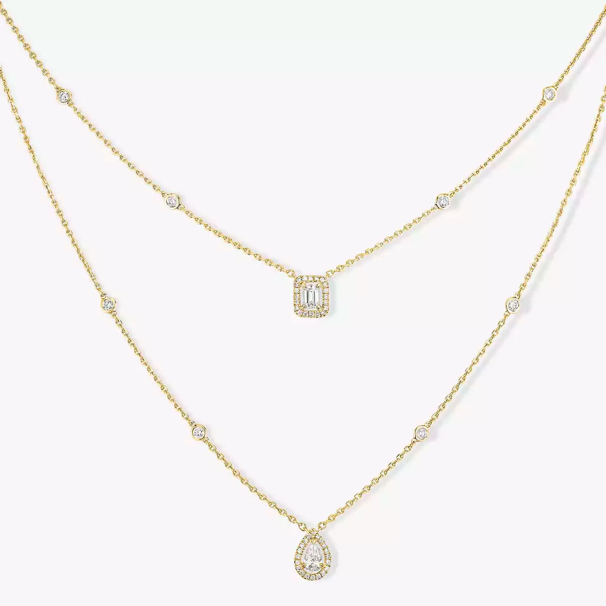 [Elite]Diamond Necklace My Twin 2 Rows
