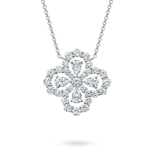 [Elite]LOOP NECKLACE FULL MOTIF DIAMOND 16MM MULTIPLE COLORS