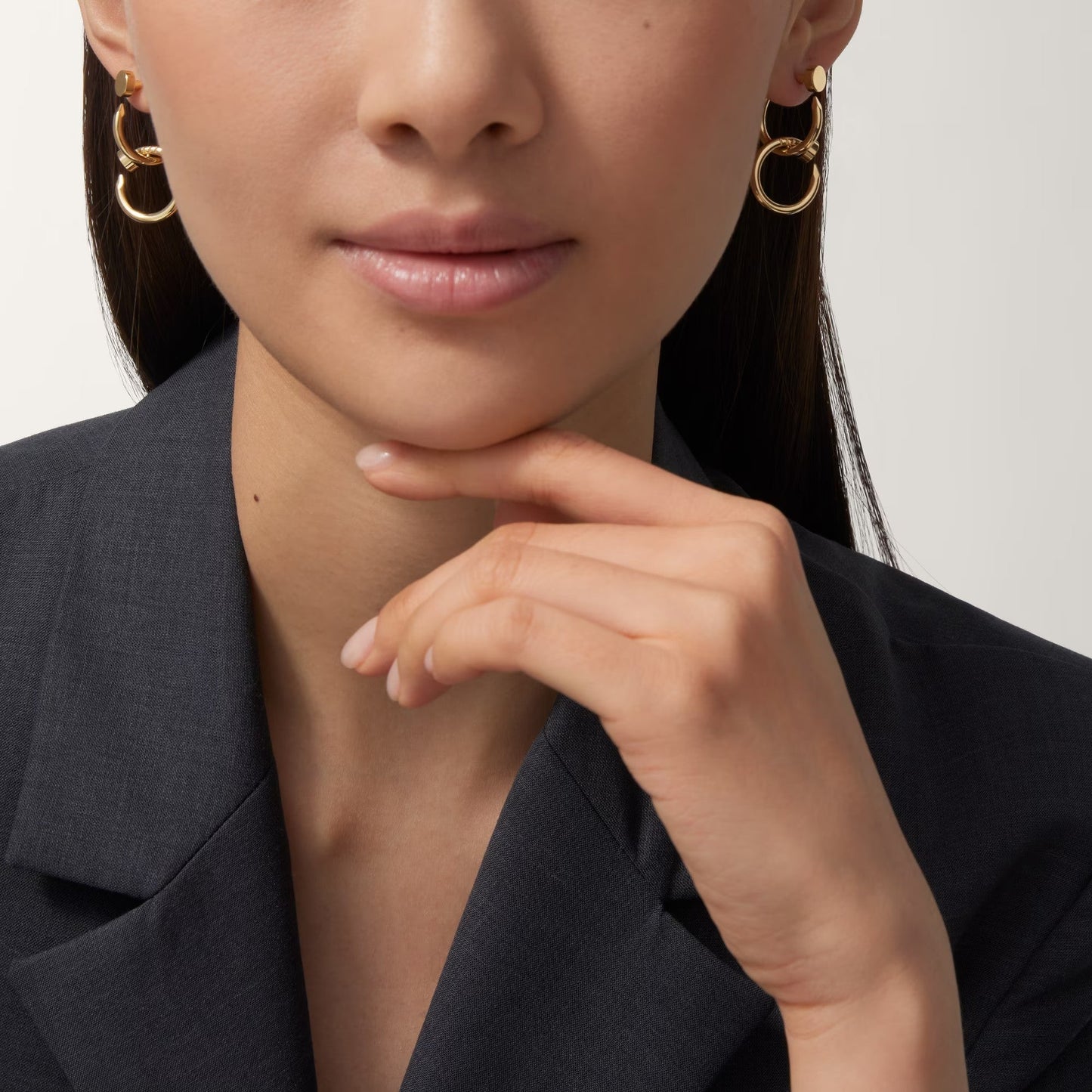 [Elite]JUSTE NO DIAMOND DOUBLE EARRINGS