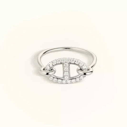 [Elite]RONDE SMALL SILVER DIAMOND RING