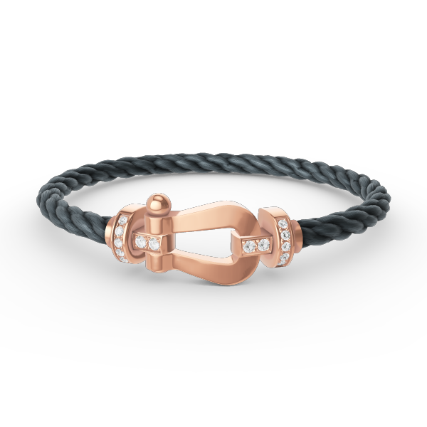 [Elite]FORCE LARGE HORSESHOE HALF DIAMOND BRACELET ROSE GOLD