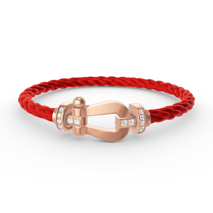 [Elite]FORCE LARGE HORSESHOE HALF DIAMOND BRACELET ROSE GOLD