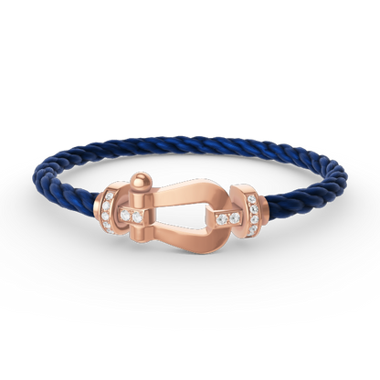 [Elite]FORCE LARGE HORSESHOE HALF DIAMOND BRACELET ROSE GOLD