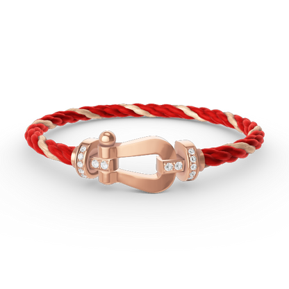 [Elite]FORCE LARGE HORSESHOE HALF DIAMOND BRACELET ROSE GOLD