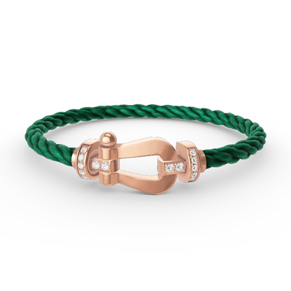 [Elite]FORCE LARGE HORSESHOE HALF DIAMOND BRACELET ROSE GOLD