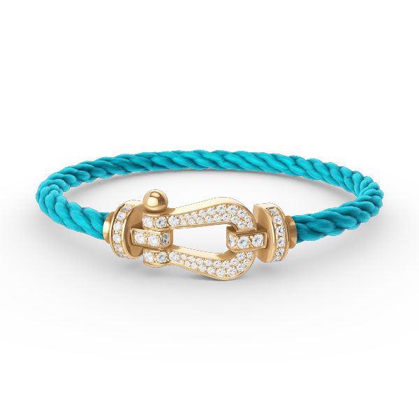 [Elite]FORCE LARGE HORSESHOE FULL DIAMOND BRACELET GOLD