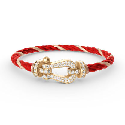[Elite]FORCE LARGE HORSESHOE FULL DIAMOND BRACELET GOLD