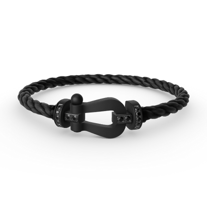 [Elite]FORCE LARGE SERIES HORSESHOE BLACK SAMURAI BRACELET