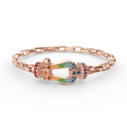 [Elite]FORCE LARGE HORSESHOE CLASP  METAL BRACELET