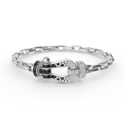 [Elite]FORCE LARGE HORSESHOE CLASP  METAL BRACELET