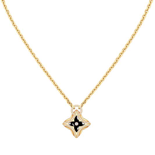 [Elite]STAR PEDANT PINK GOLD DIAMOND NECKLACE