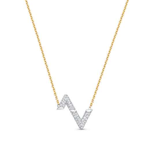 [Elite]VOLT SILVER DIAMOND PEDANT NECKLACE