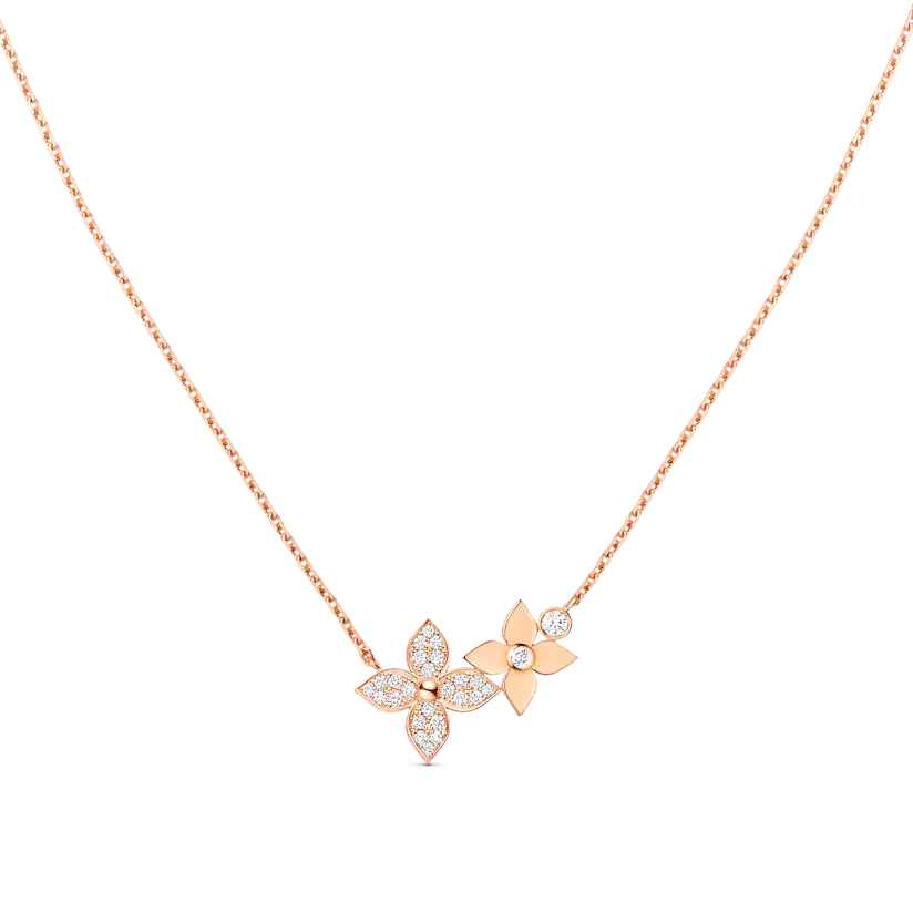 [Elite]STAR BLOSSOM NECKLACE PINK GOLD DIAMONDS