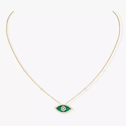 [Elite]Lucky Eye Diamond Necklace in Rose Gold and Turquoise