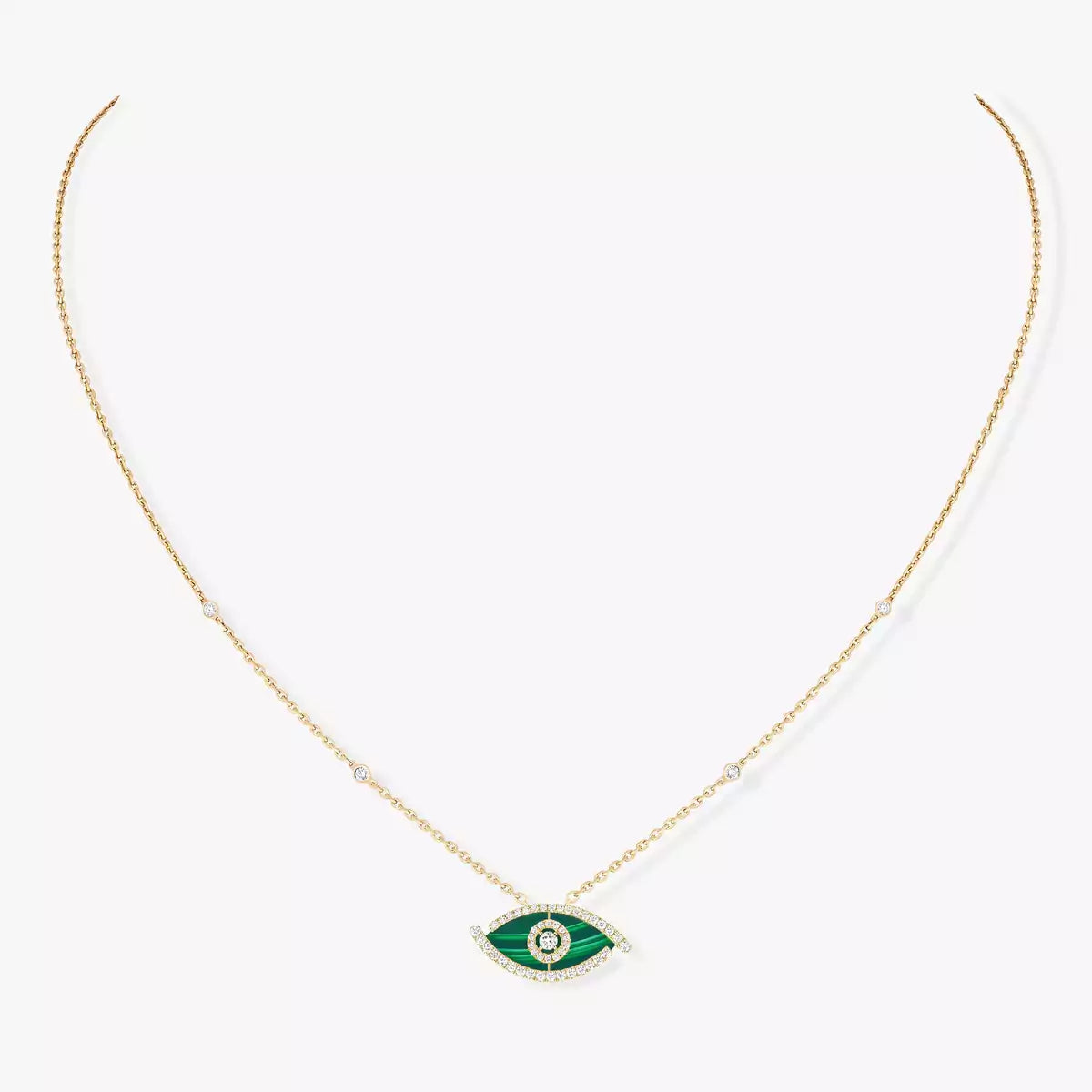[Elite]Lucky Eye Diamond Necklace in Rose Gold and Turquoise