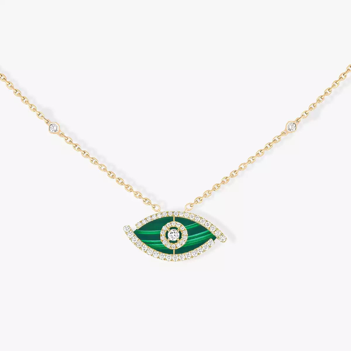 [Elite]Lucky Eye Diamond Necklace in Rose Gold and Turquoise