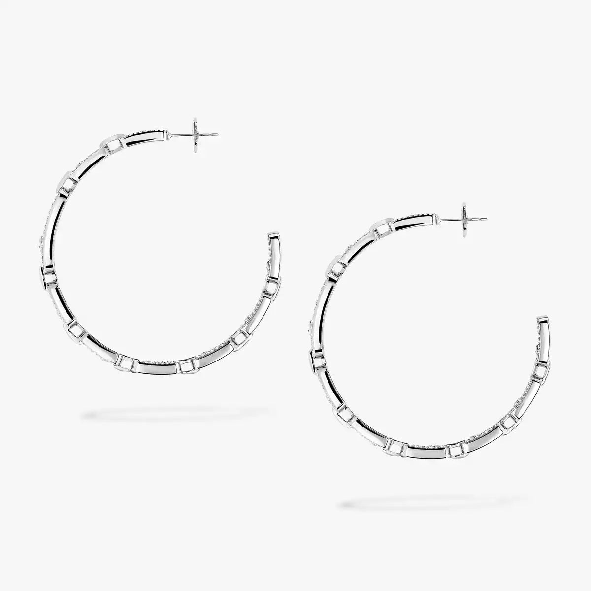 [Elite]Move Link Diamond Hoop Earrings