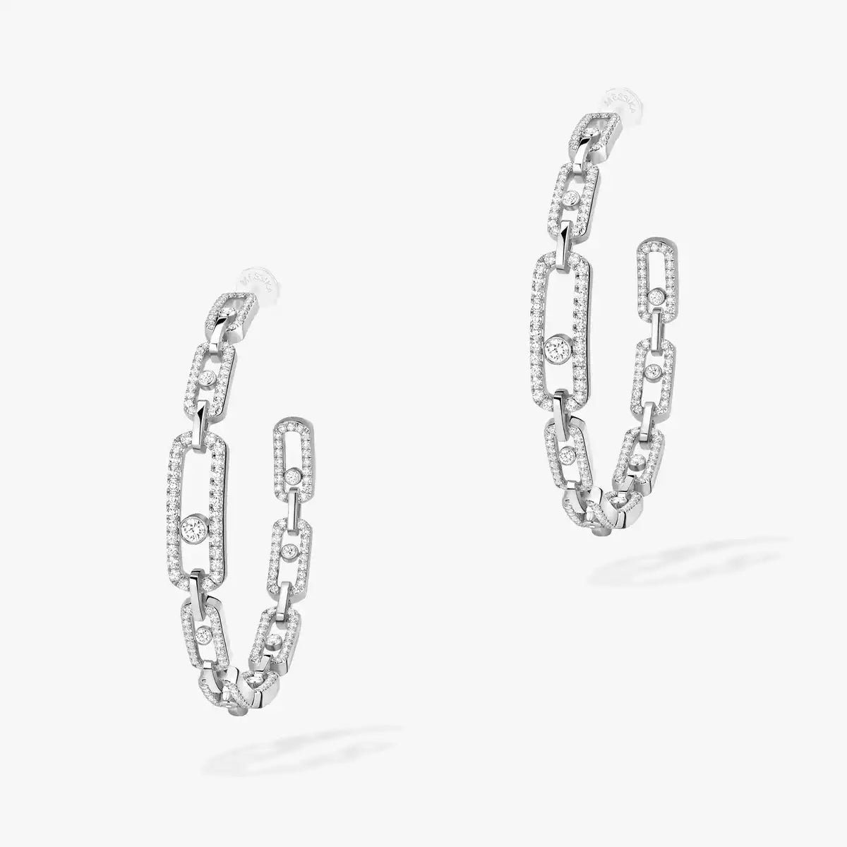 [Elite]Move Link Diamond Hoop Earrings