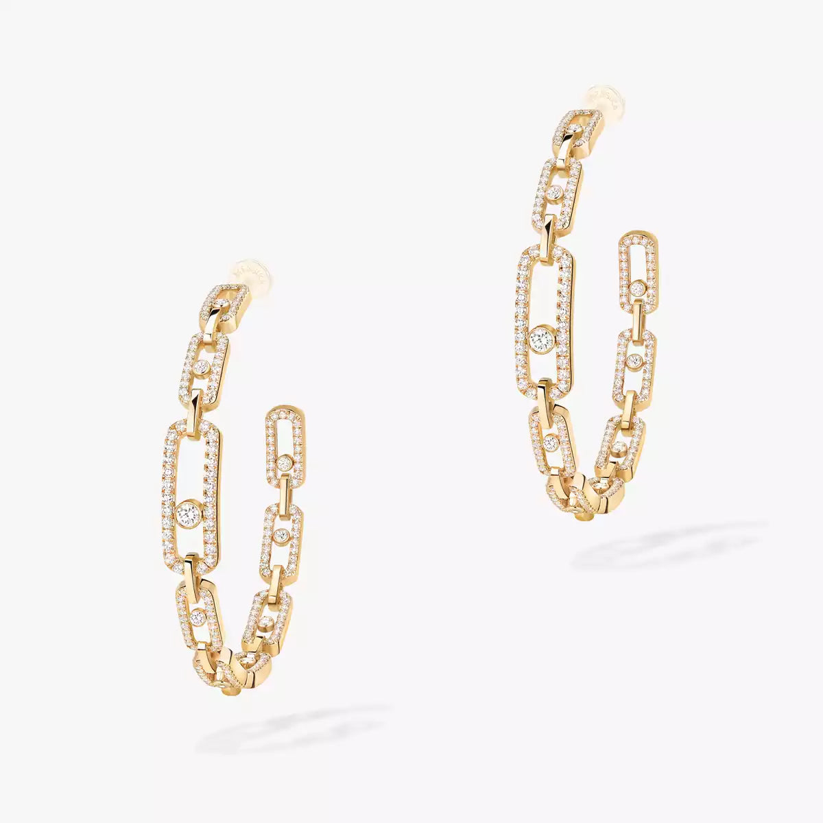 [Elite]Move Link Diamond Hoop Earrings
