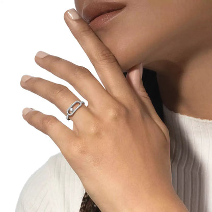 [Elite]Move Uno Diamond Ring in Gold