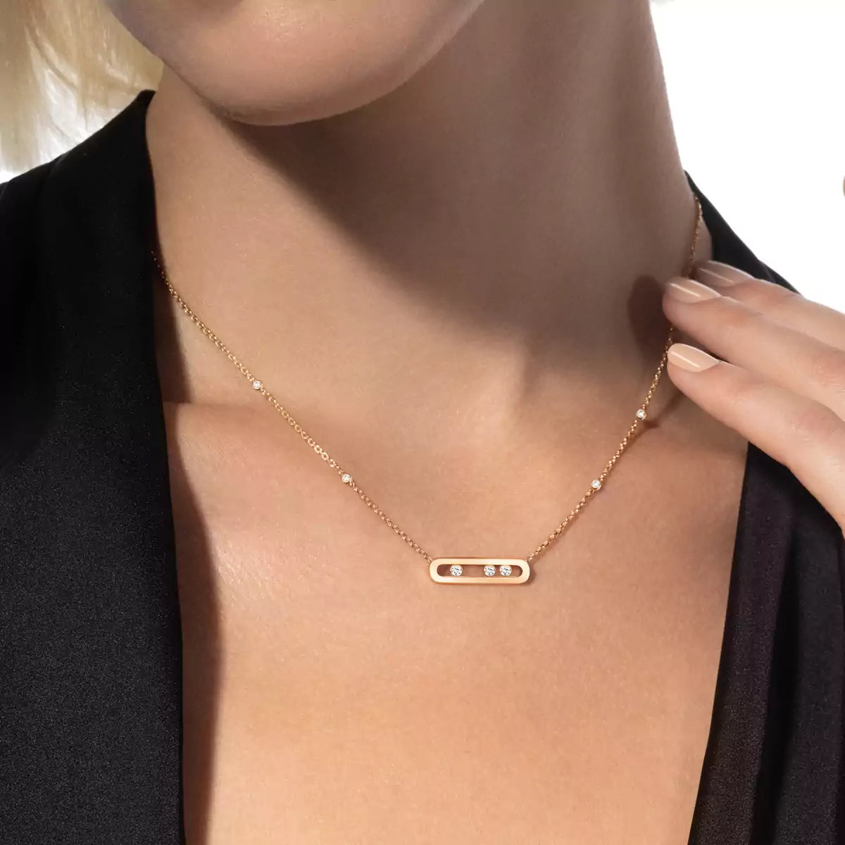 [Elite] Baby Move Gold Diamond Necklace