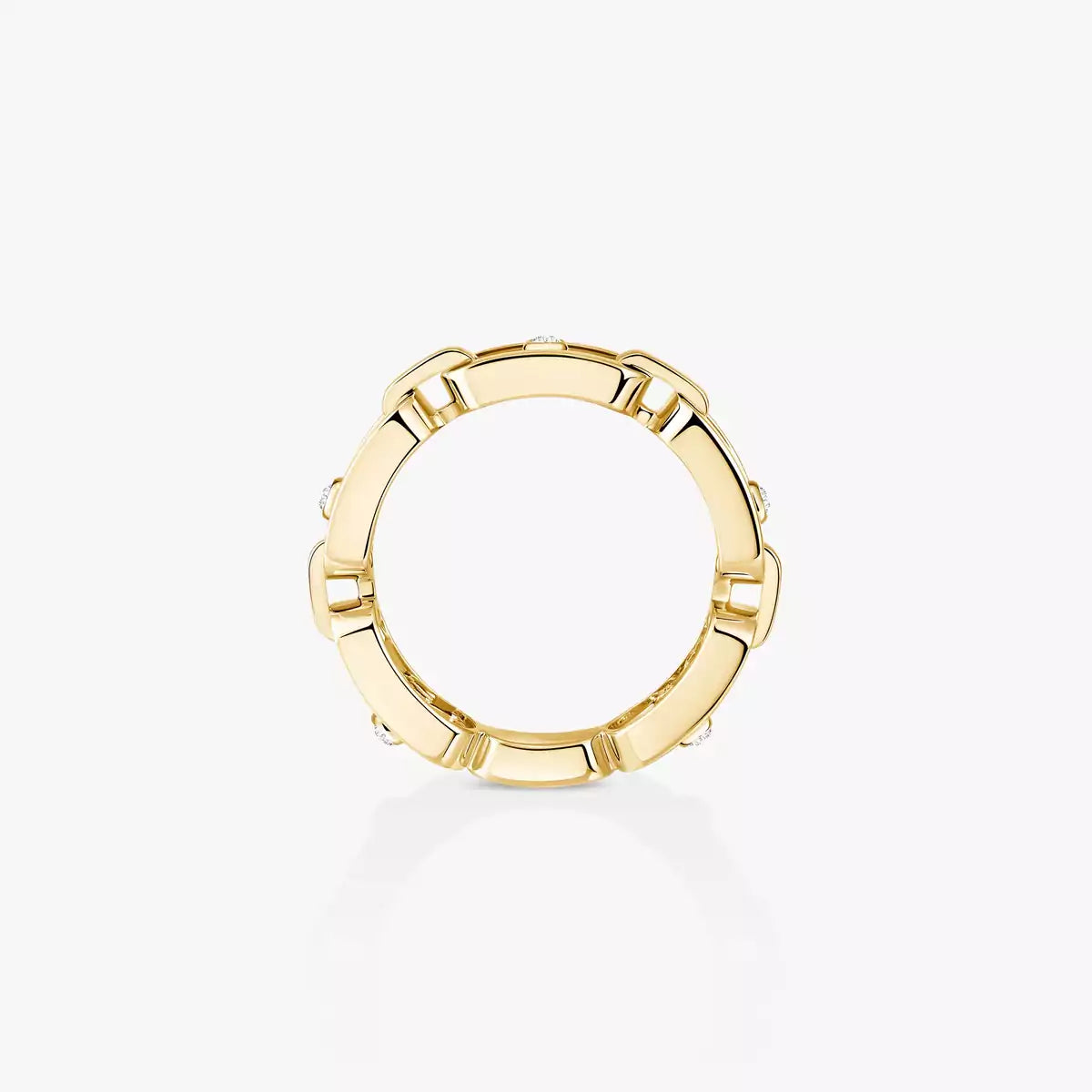 [Elite]Move Link Pave_-Set Diamond Ring in Gold