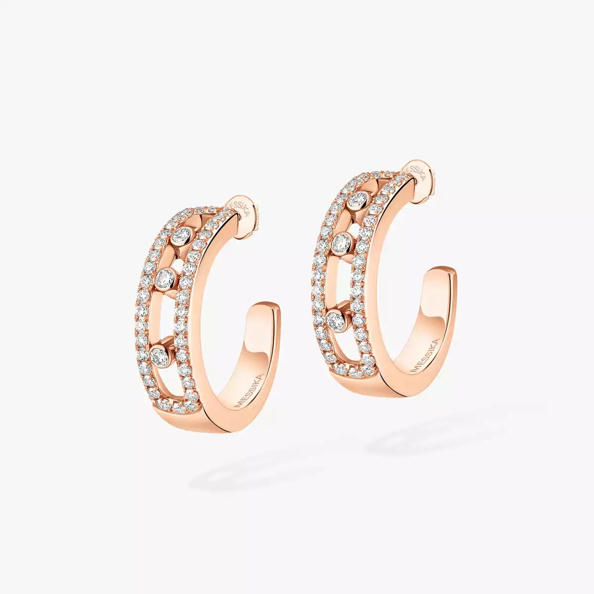 [Elite]Diamond Pave_ Hoop Earrings Move