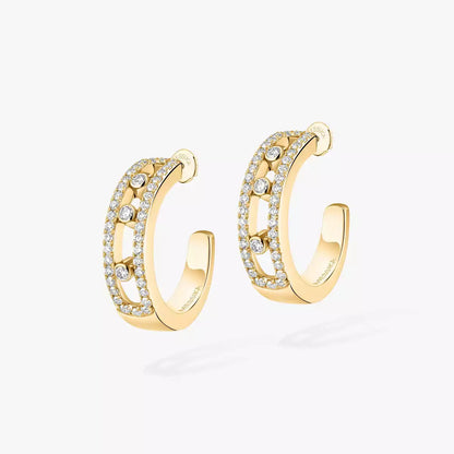 [Elite]Diamond Pave_ Hoop Earrings Move