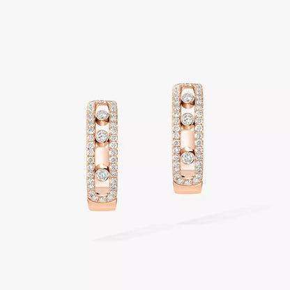 [Elite]Diamond Pave_ Hoop Earrings Move