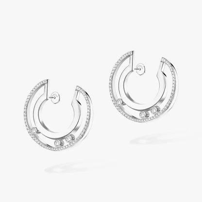[Elite]Move Romane Small Diamond Hoop Earrings