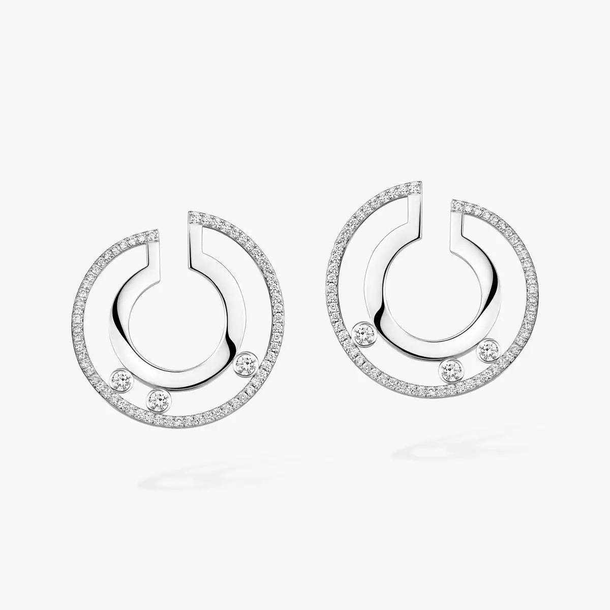 [Elite]Move Romane Small Diamond Hoop Earrings