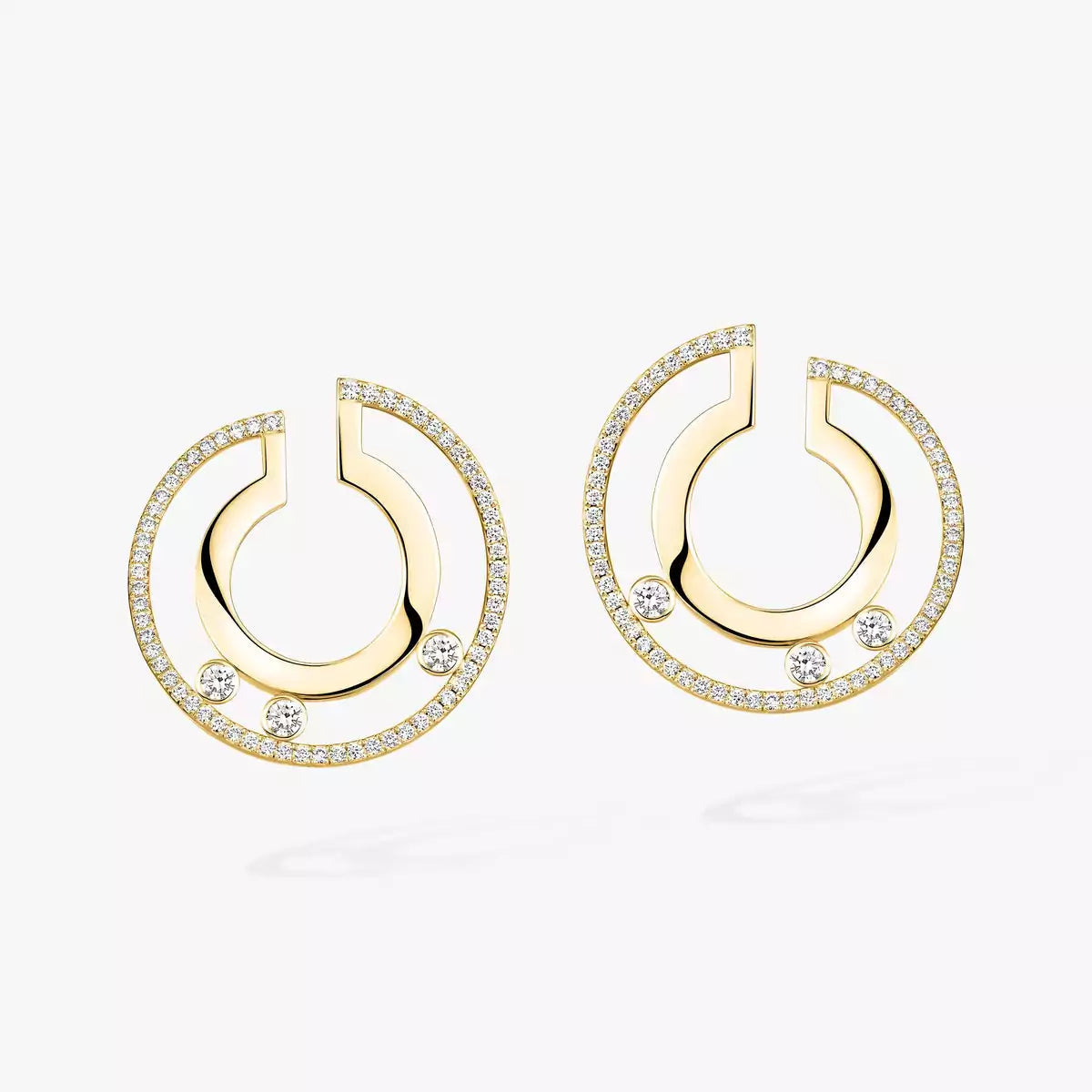 [Elite]Move Romane Small Diamond Hoop Earrings