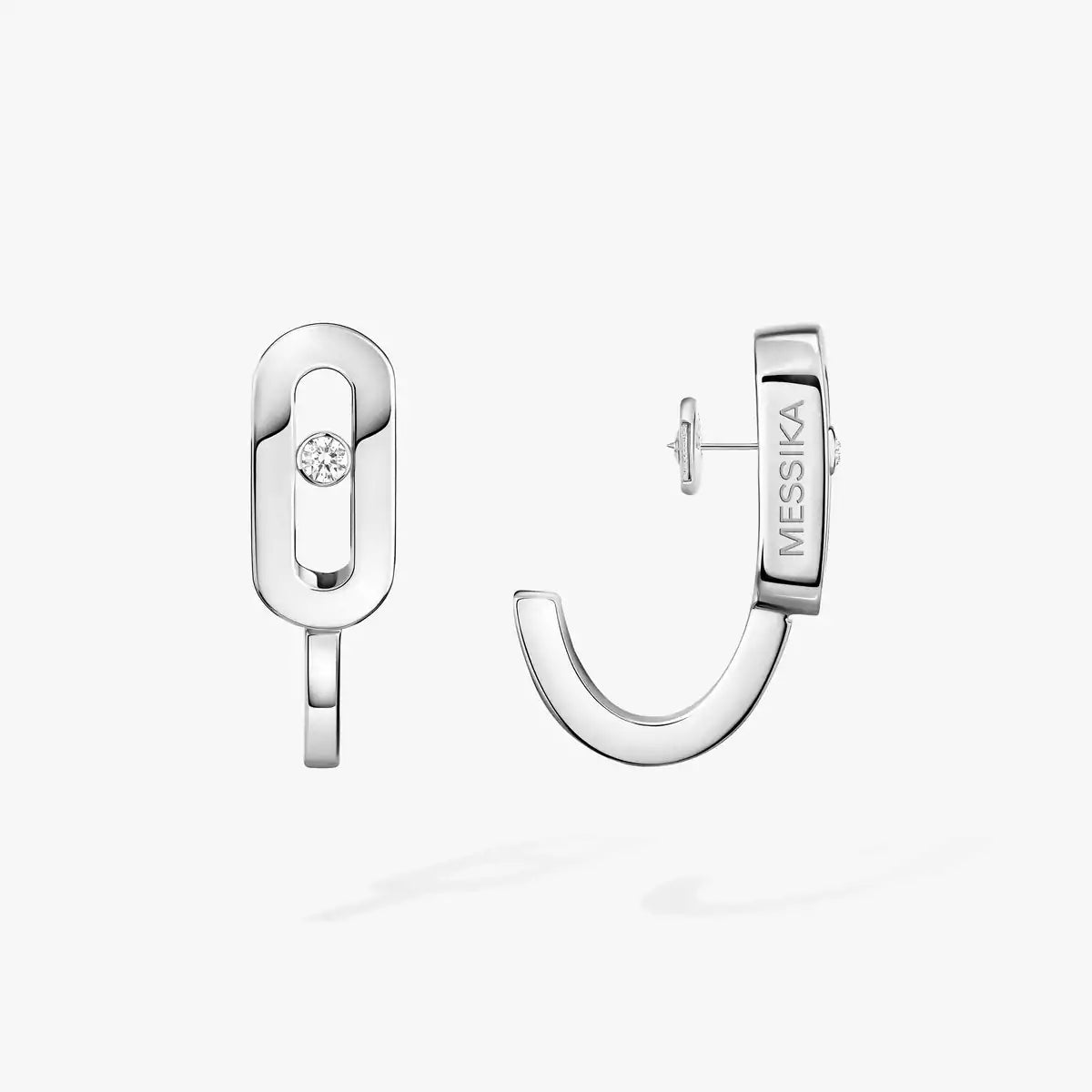 [Elite]Diamond Mini Hoop Earrings Move Classique
