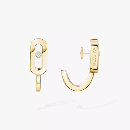 [Elite]Diamond Mini Hoop Earrings Move Classique