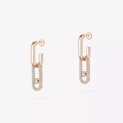 [Elite]Move Link Diamond Earrings