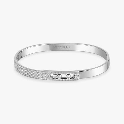 [Elite]Move Noa Rose Gold Pavé Diamond Bangle Bracelet