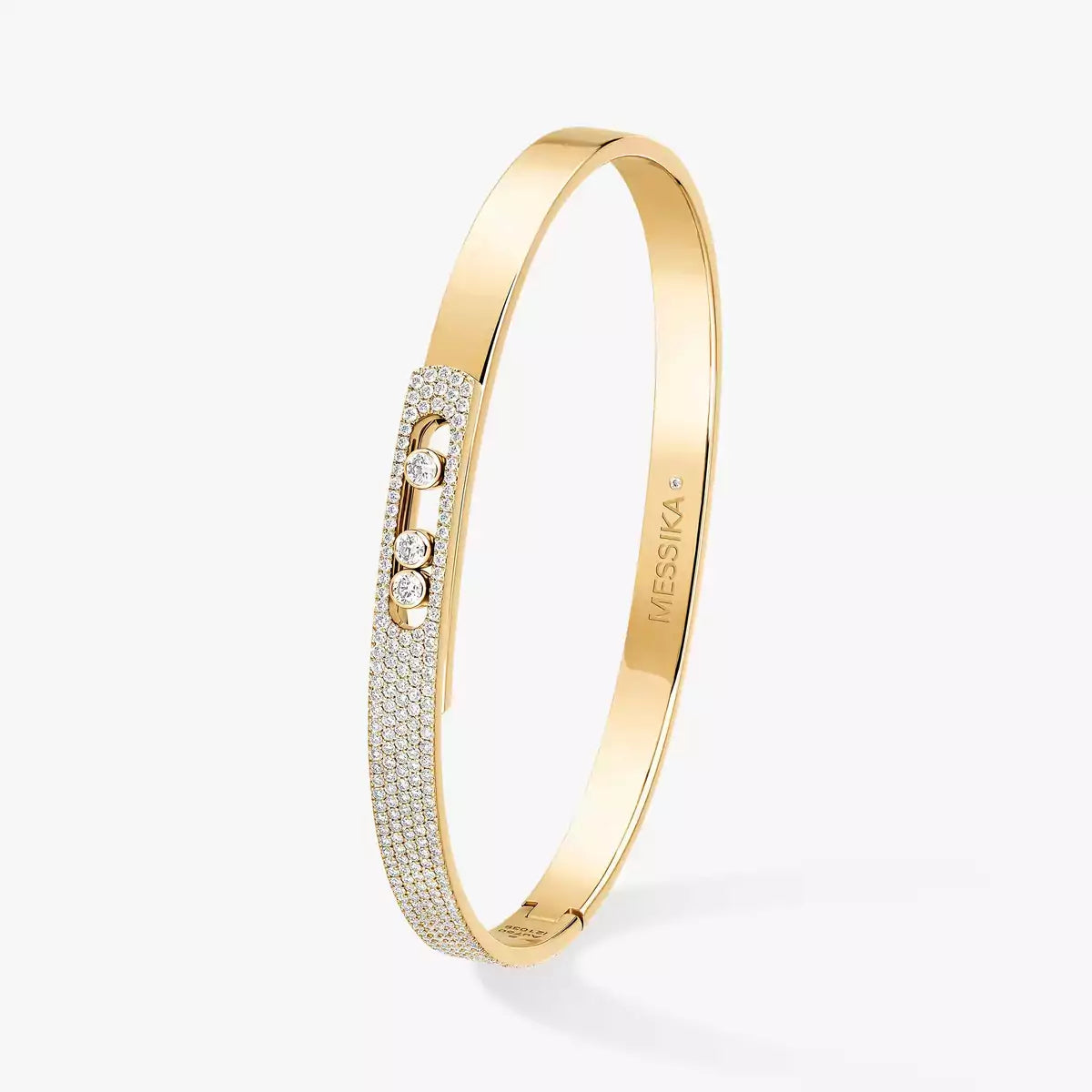 [Elite]Move Noa Rose Gold Pavé Diamond Bangle Bracelet