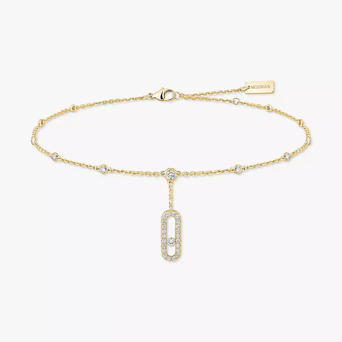 [Elite]Move Uno pavé ankle bracelet