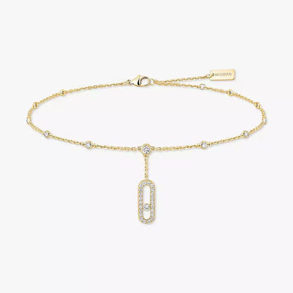 [Elite]Move Uno pavé ankle bracelet