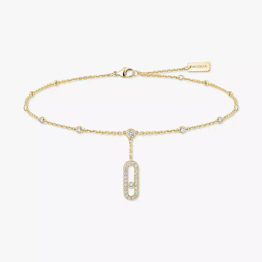 [Elite] Move Uno pavé ankle bracelet