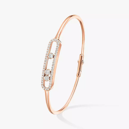 [Elite]Move Pavé Diamond Bangle Bracelet M