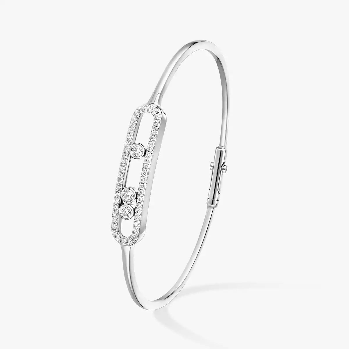 [Elite]Move Pavé Diamond Bangle Bracelet M