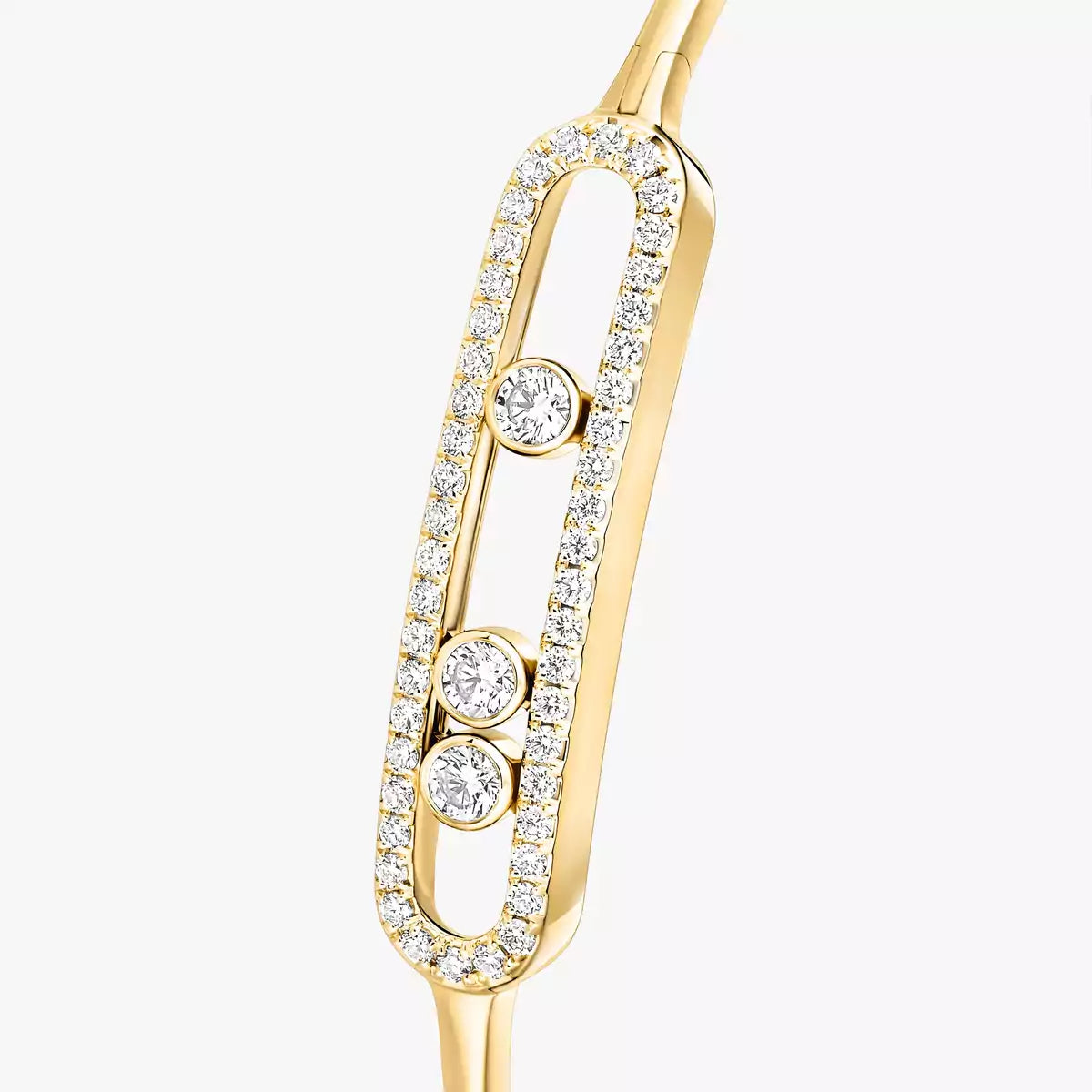 [Elite]Move Pavé Diamond Bangle Bracelet M
