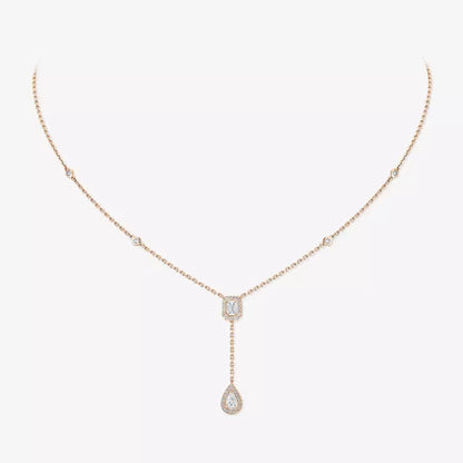 [Elite]Gold Diamond Tie Necklace