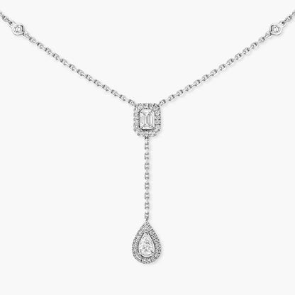 [Elite]Gold Diamond Tie Necklace