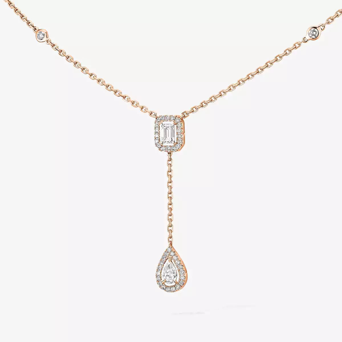 [Elite]Gold Diamond Tie Necklace